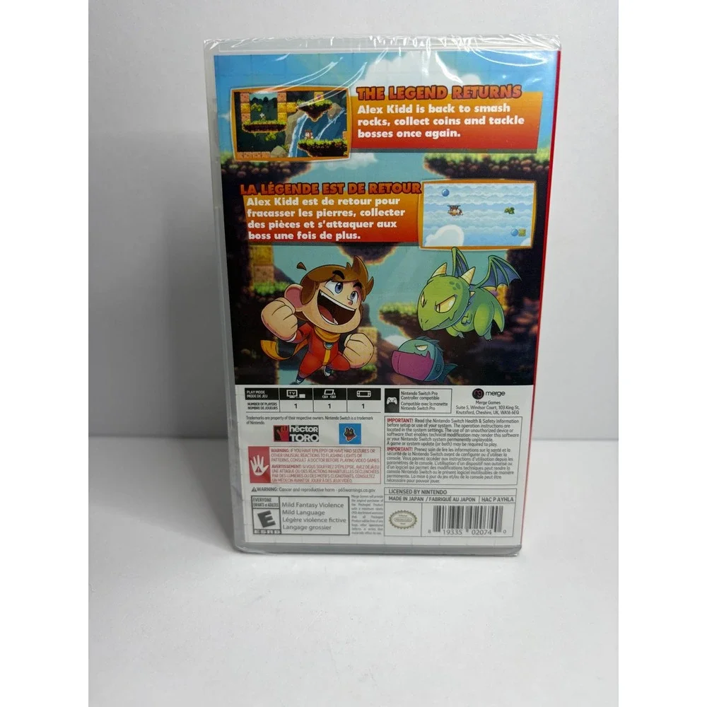Alex Kidd in Miracle World DX Nintendo Switch New Sealed with Keyring & Manual